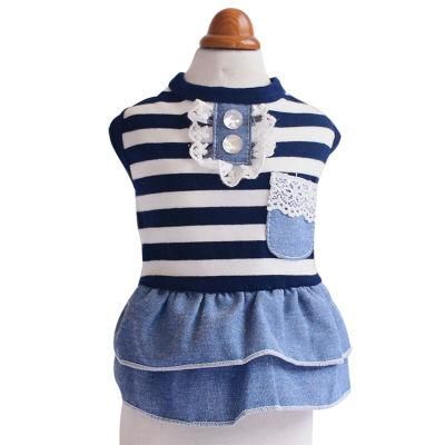 Source Manufacturers Hot Sale New Arrival Dog Skirt Sweet Puppy Denim Princess Dress Dog Clothes