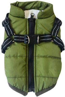 Dog Coat Zipper Dog Jacket Puppy Coat Small Dog Clothes Dog Coat with Reflective Harness
