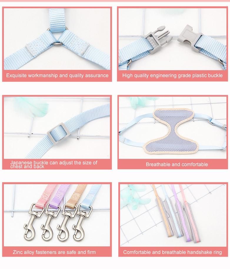 Pet Supplies Custom Sublimation Polyester Dog Harness Collars Leashes Set