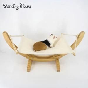 2019 Hot Selling Pet Cat Hammock Wooden Deluxe Comfy Nest Dog Hanging Cradle Furniture Swing Bed