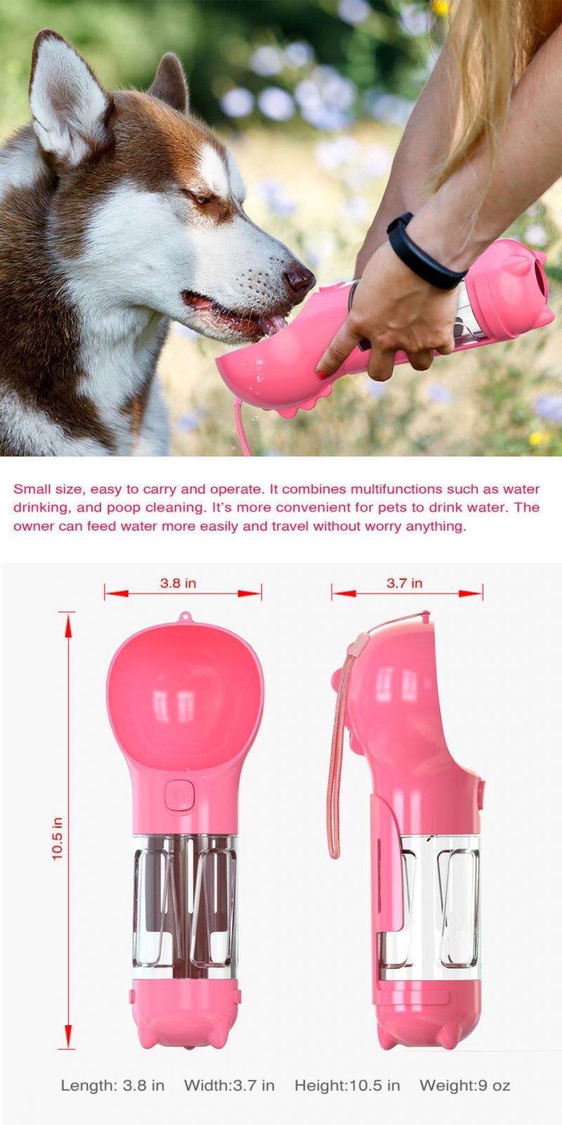 Customize OEM ODM New Arrival Dog Outdoor Water Feeder Bottle