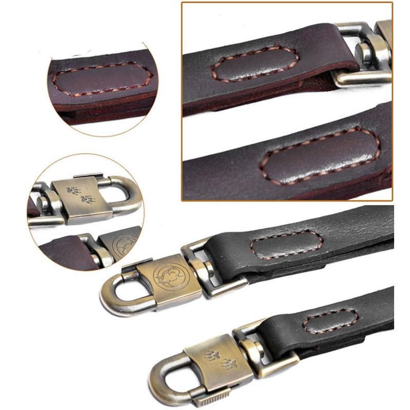 High Quality Full Grain Leather Material Training Walking Dog Short Leash for Better Control
