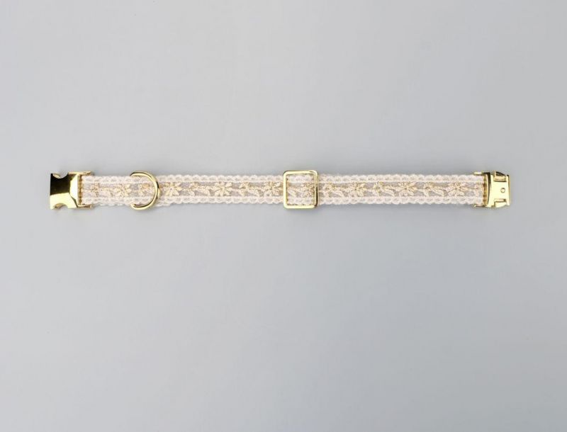 Unique Design Custom Palace Dog Collar with Gold Lining