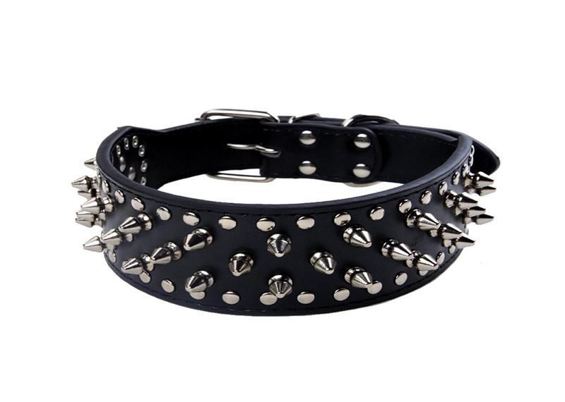 PU Leather Dog Collar with Spikes