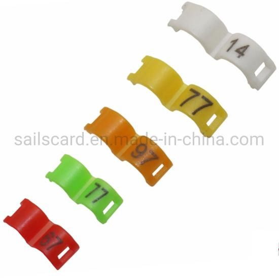 2.7mm/3mm/4mm/4.5mm/5mm Plastic Clip Bird Ring with 6 Color