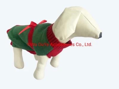 OEM-ODM Bowknot Sweater Knitted Acrylic Dog Accessories Apparel Pet Clothes