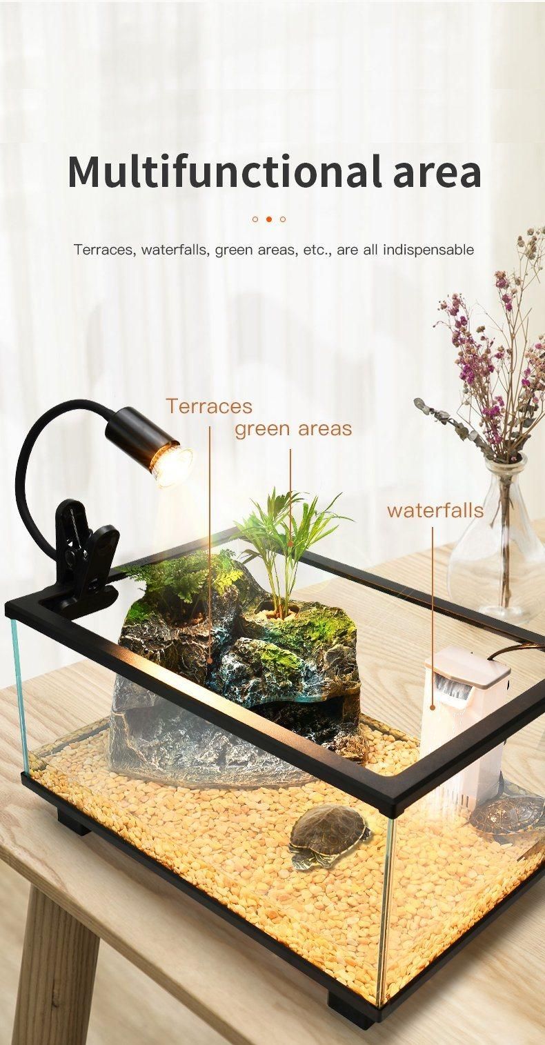 Yee Living Room Table Glass Small Cube Ecological Turtle Tank Aquarium