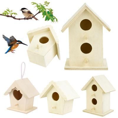 Wooden Outdoor Bird Nest Wholesale Bird Feeder Bird House Bird Nest Bird Cage Breeding Box Bird Nest Parrot Individual Ornaments Pendant