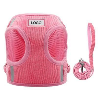 Cheap Price Comfortable Arnes PARA Perro Reversible Pink Dog Harness and Lead Leash