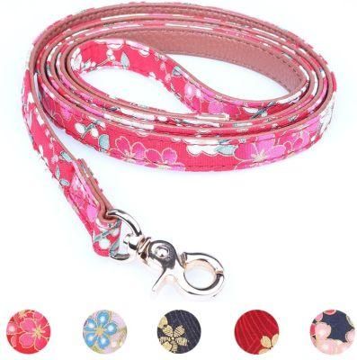 Durable PU Leather Padded Adjustable Buckle Dog Leash