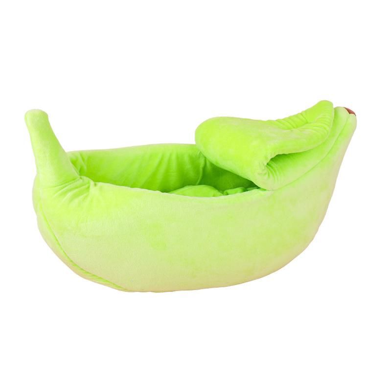 Factory Directly Washable Cat Dog Pet House Nest for Sale Banana Cat Bed