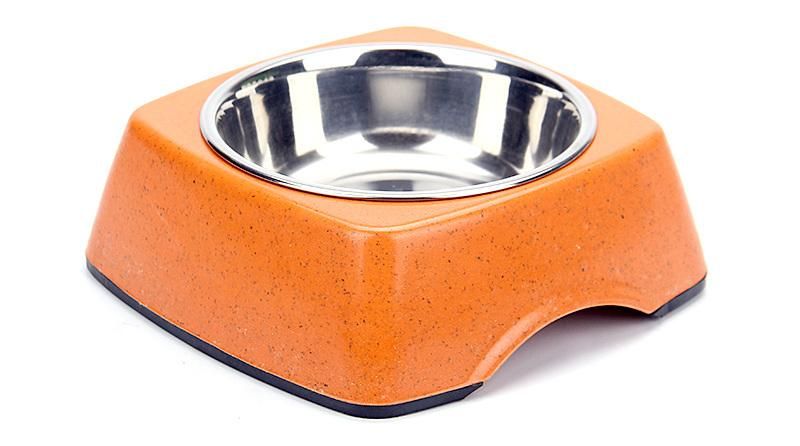 Good Quality Bamboo and Stainless Steel Pure Natural Pet&Cat&Dog Feeding Food Bowl