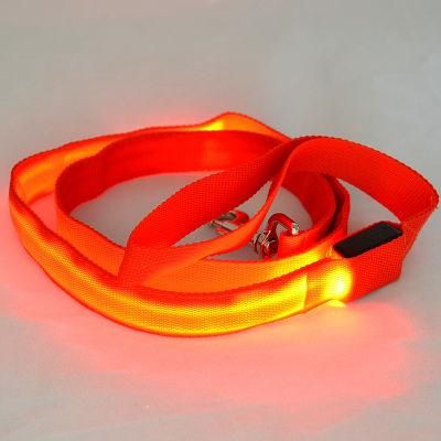 LED Pet Leash Small and Medium-Sized Dogs Luminous Pet Pull Belt Luminous Walk Dogs