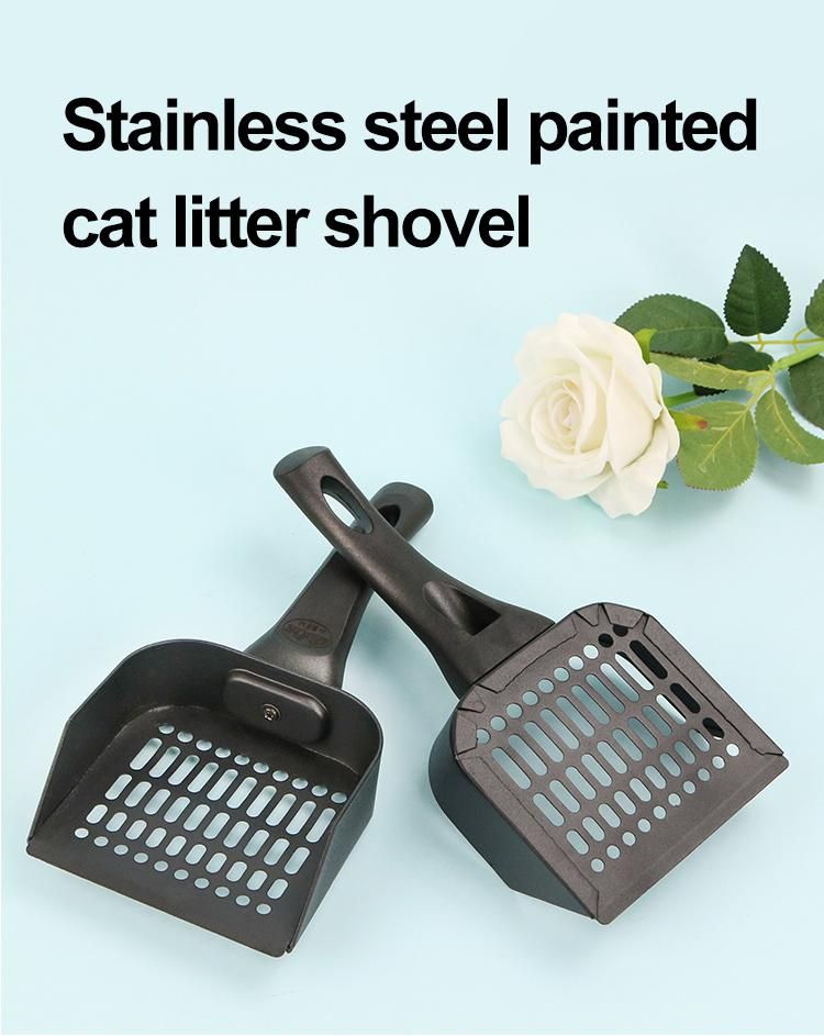 Cat Cleaning Supplies Pet Cleaning Products Cat Scoop Stainless Steel Pet Dog Cleaning Cat Litter Shovel Scoop