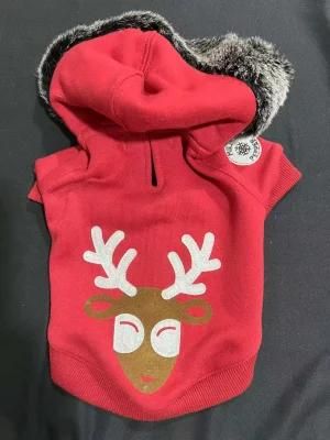 Holiday Pet Products Christmas Pet Clothing Dog Clothes Fur Cap Hoodie