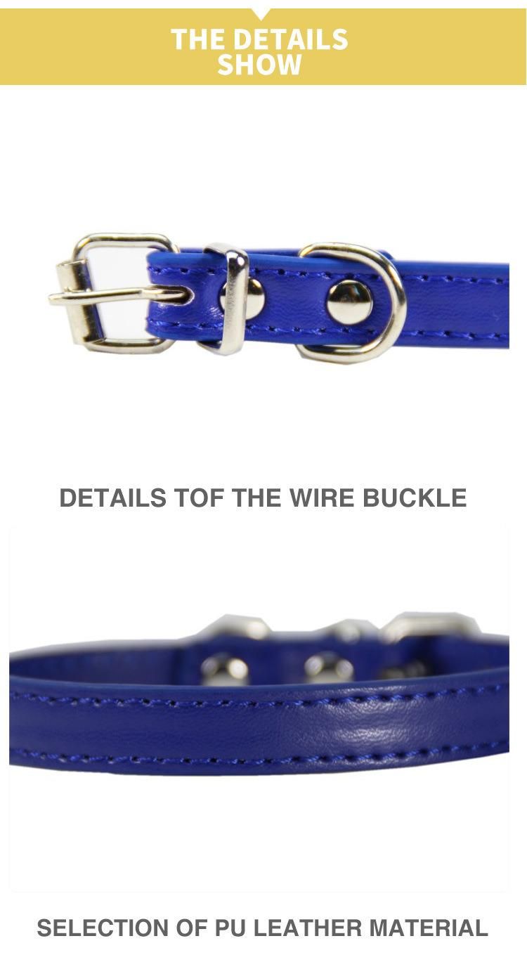 New PU Leather Dog Collar, Custom Lettering Logo Stocked Pet Collar//