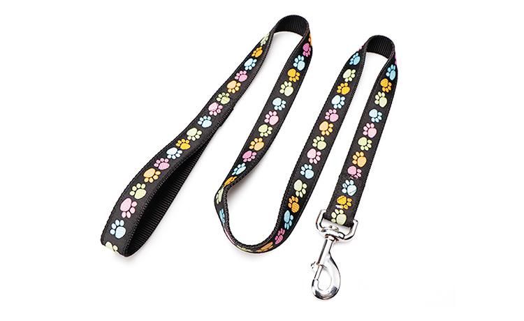 Best-Selling High Quality Cute Thick Strong Large Luxury Adjustable Custom Print Logo Dog Leash Nylon