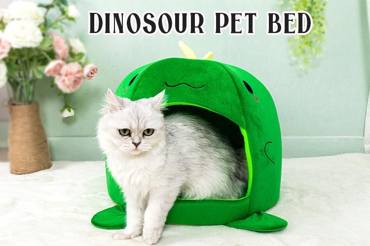 New Cute Dinosaur Mold Four Seasons Removable and Washable Cat Dog Bed a Lovely Round Pet House