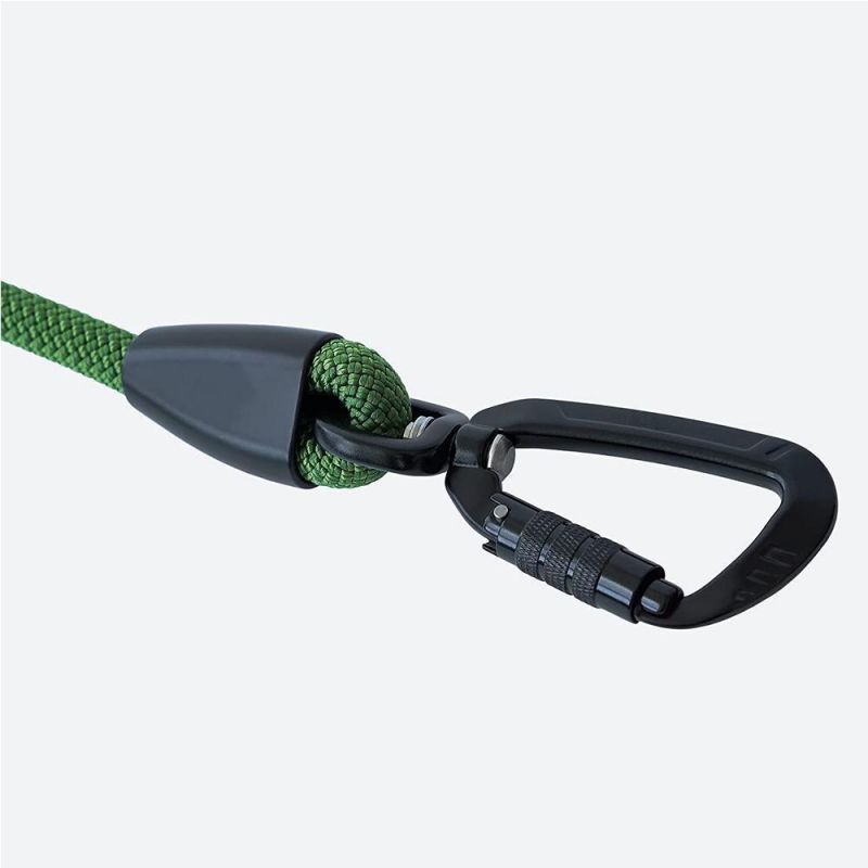 Strong Large Nylon Climbing Rope Leash with Autolocking Aviation Aluminum Carabiner Mountainside for Pets Dogs Training Running