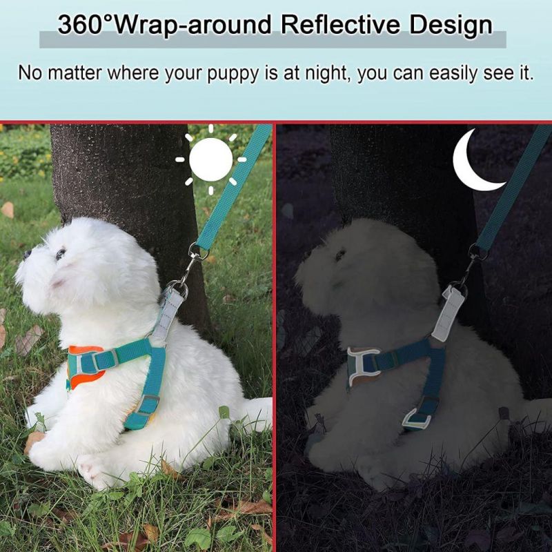New Reflective Dog Harness for Small Dogs and Cat Escape Proof Pet Harness Set