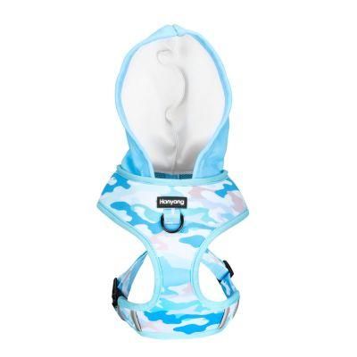2022 Custom Made Personal Logo Customized Fashionable Luxury Pet Accessories Pet Harness Collar Set with Cute Hat