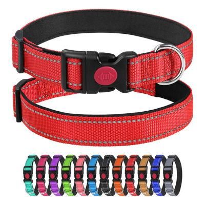 Custom Color Soft Neoprene Padded Reflective Dog Collar