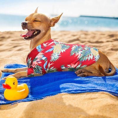 Dog Shirt Hawaii Style Floral Printed Pet T-Shirts Pet Summer Beach Vest Shirt Clothes