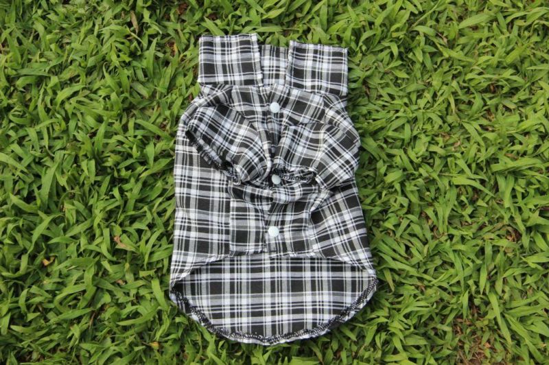 New Pet Clothes Spring Summer Thin Dog Plaid Shirt Small Medium-Sized Dog Clothes Five-Color Shirt