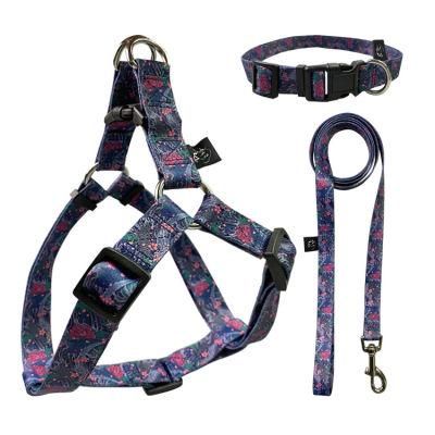 Custom High Quality Low Price Dog Harness and Leash Set Luxury Adjustable Durable Soft Dog Harness Set
