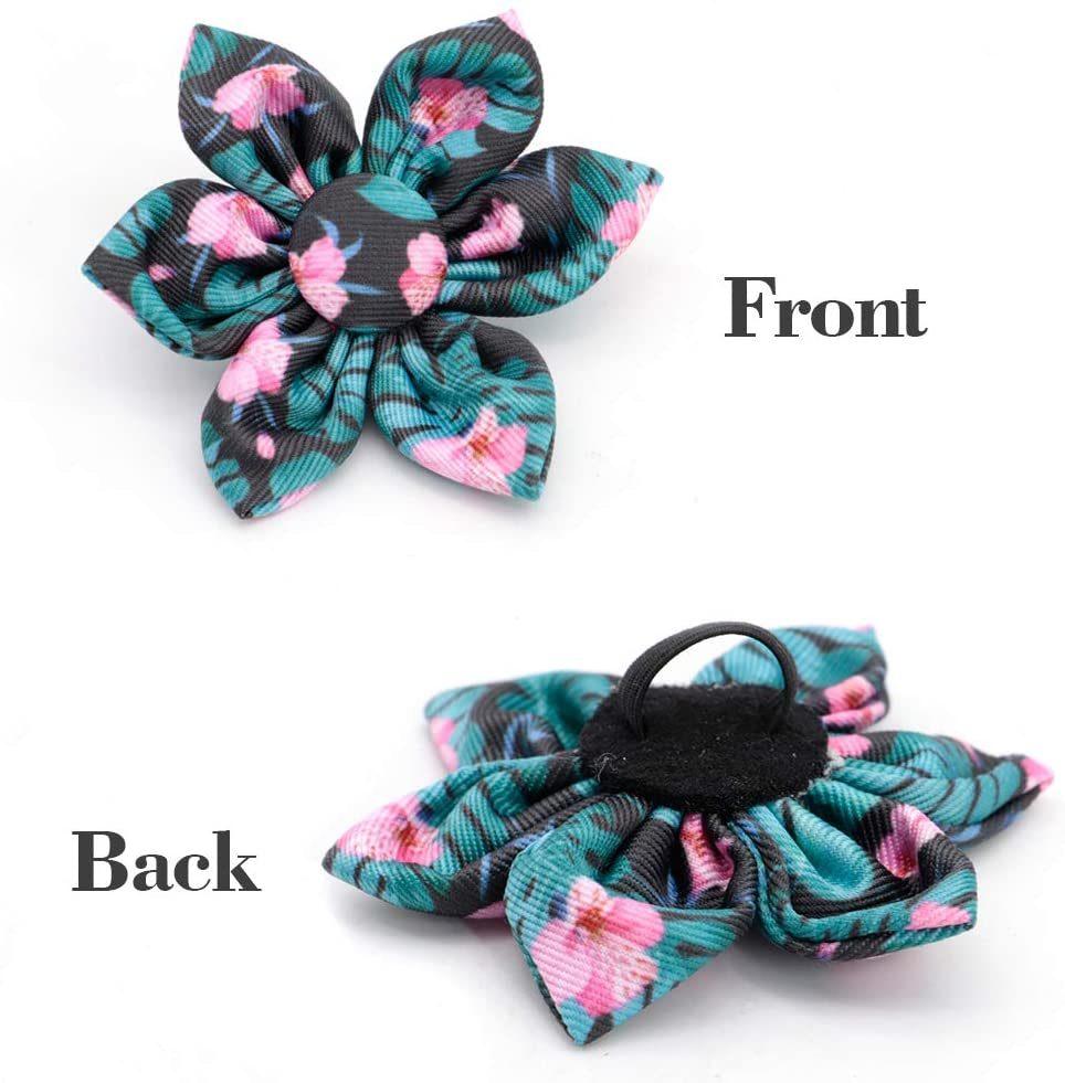 Custom Floral Pattern Engraved Pet Collars