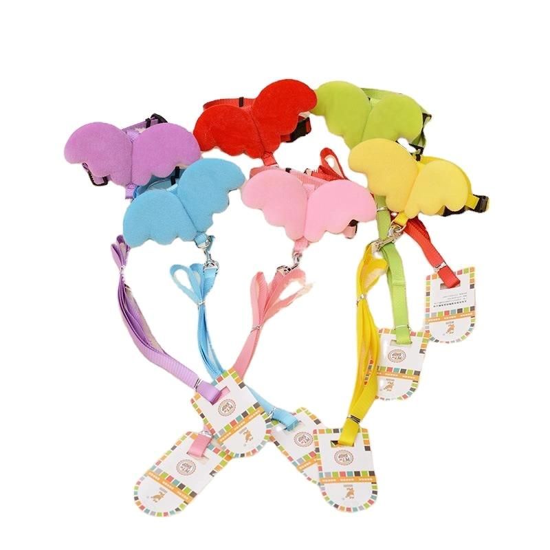 Secure Angel Wings Design Small Dog Puppy Teddy Lead Leash Rope Belt Nylon Guide Harness Small Dog Adjustable Harness