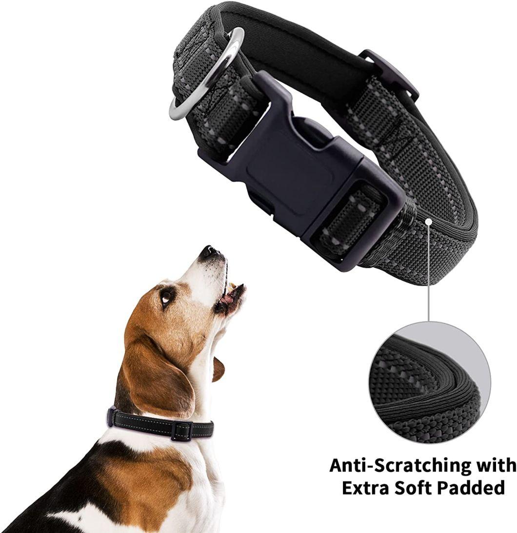 Adjustable Reflective Dog Collars with Quick Release Buckle for Large Dogs