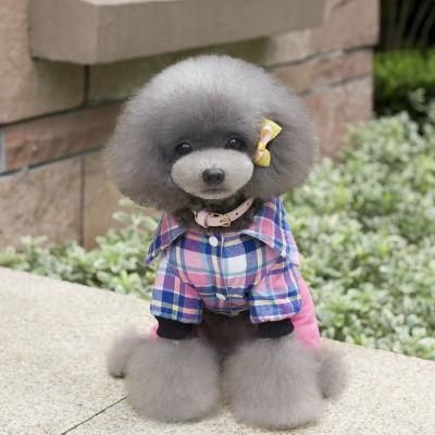 Wholesale Designer Clothes Pet Puppy Dog Denim Four-Legged Autum Pomeranian Dog Clothing Pet Clothes