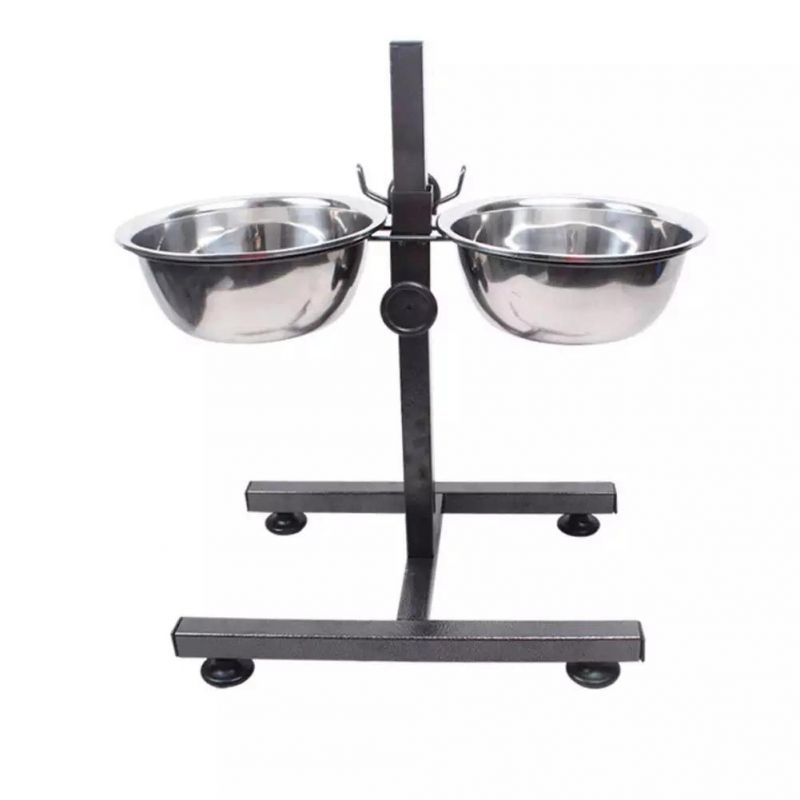 Elevated Dog Food Bowls Holder Set /Raised Cat Feeding Bowl Station Stand /Adjustable Height Pet Bowl Double Feeder