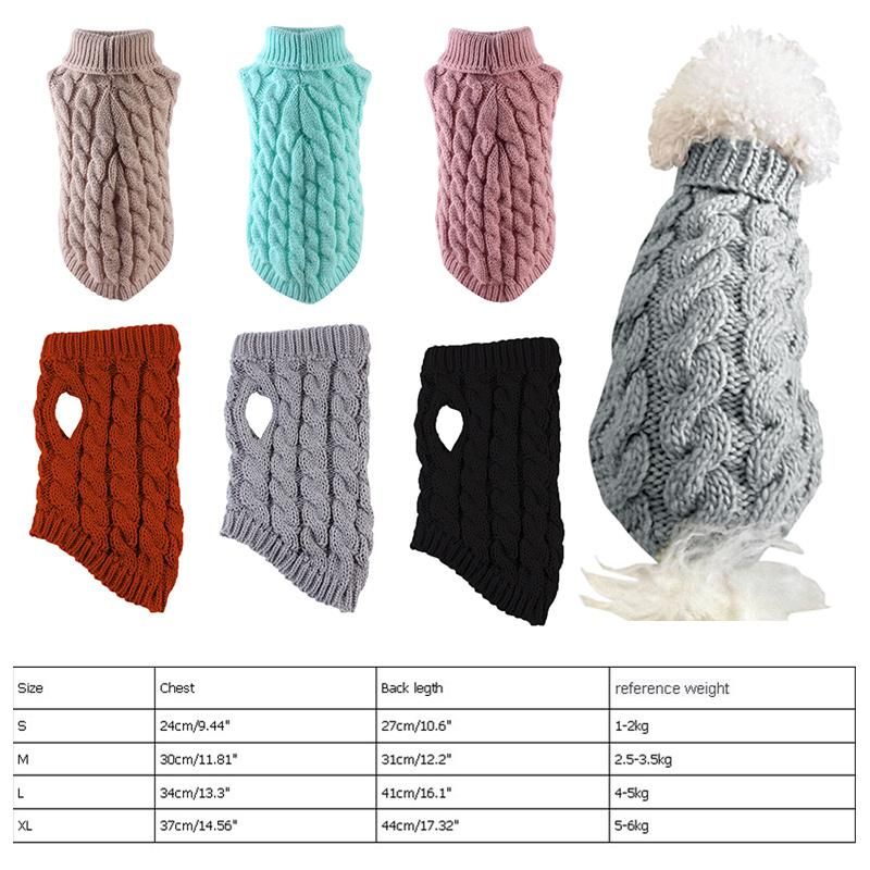 Dog Sweaters Winter Pet Clothes for Small Dogs Warm Sweater