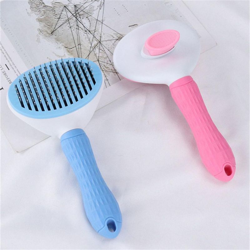Pets Slicker Brush Grooming Massage Comb Self Clean Shedding Brush