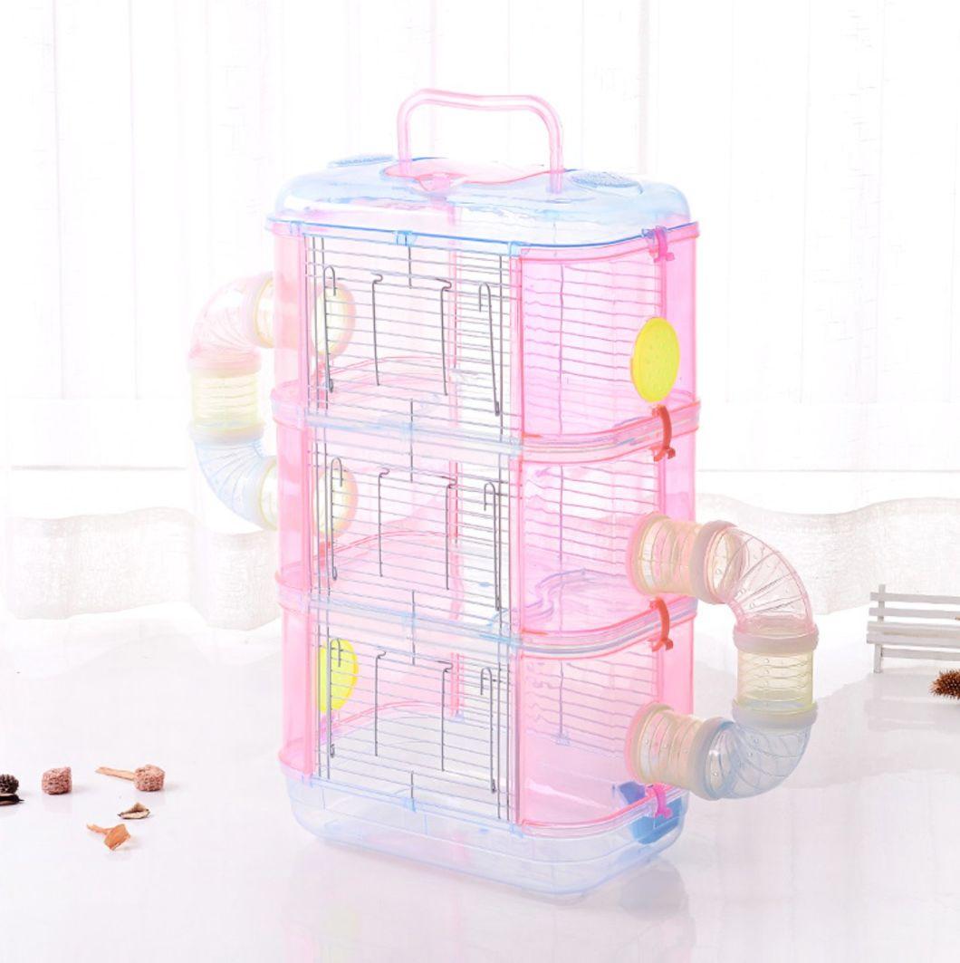 in Stock Extra Large Ceramic Pink Acrylic Hamster Cage