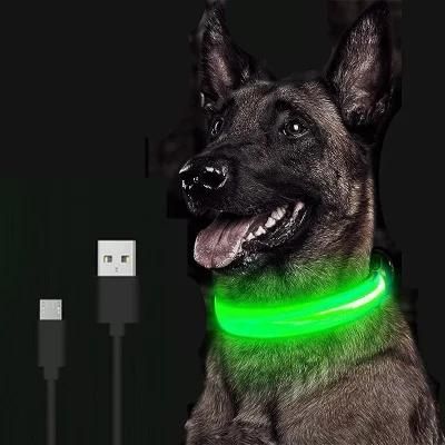 LED Glowing Dog Collar Rechargeable Luminous Collar Pet Safety Collar