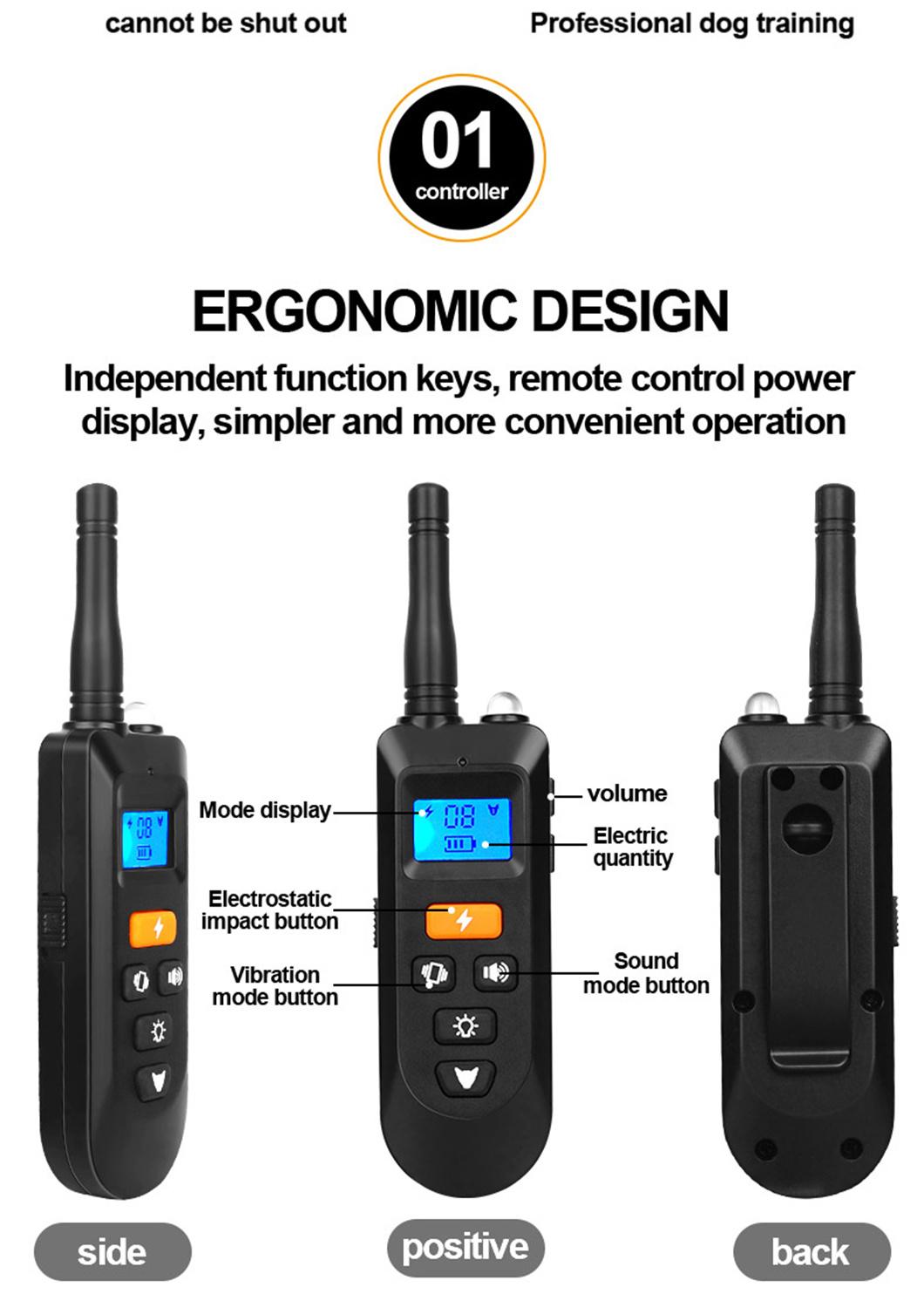 New Pet Supplies Waterproof Rechargeable Dog Training Artifact Dog Trainer