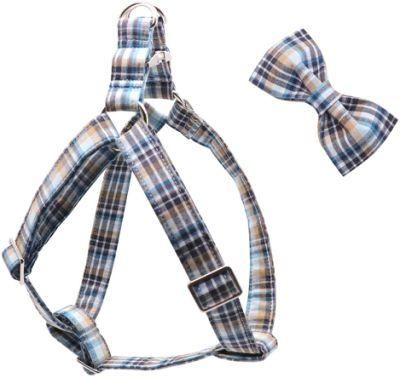 Step in Plaid Pattern Dog Harness with Cotton Fabric