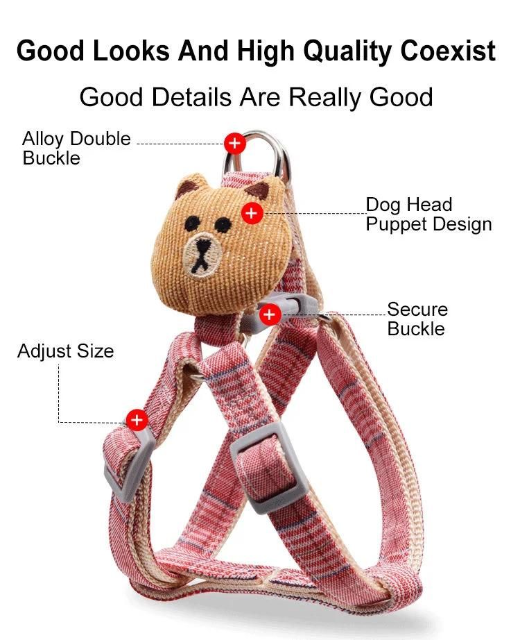 Pet Chest Strap Dog Traction Rope Mesh Breathable Strap Harness and Nylon Dog Leash