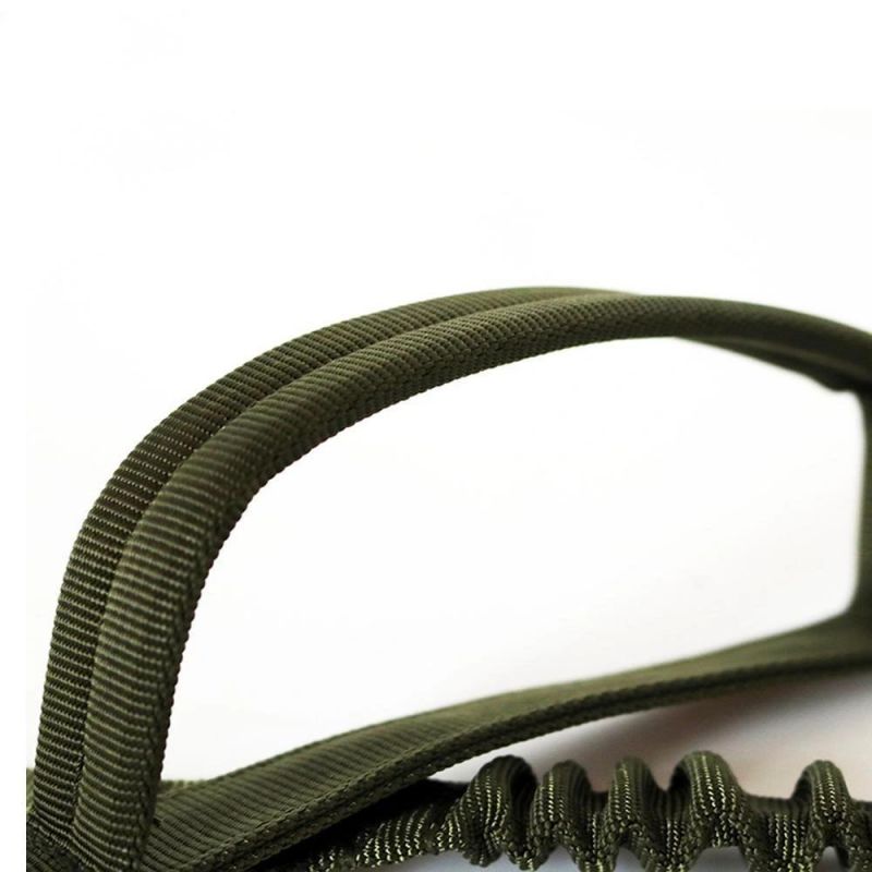 Nylon Tactical Bungee Dog Leash with Double Handles for Training Dogs