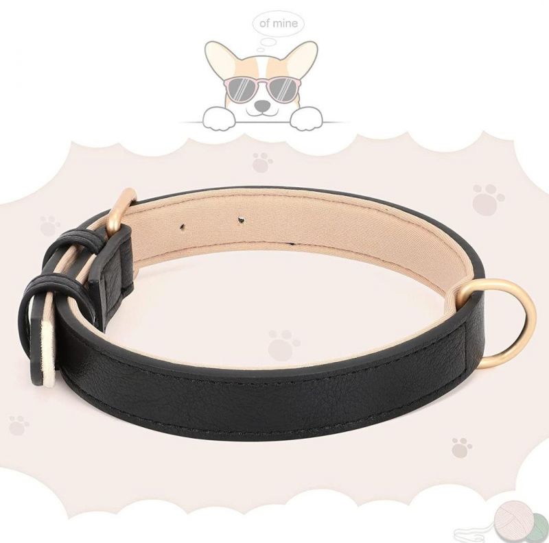 Flexible and Super Soft Leather Dog Collar with Multiple Colors