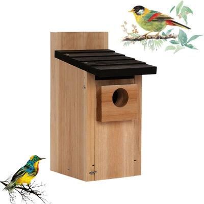 Low Price Eco-Friendly Durable Decorative Small Pet Wooden Birdhouse Food Feeder House