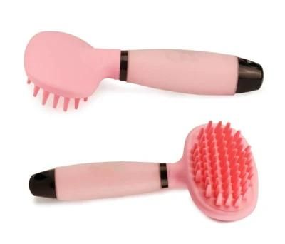 Dog Massage Brush, Curry Comb for Dogs, Pet Bath Brush with Memory Gel Shedding Tools for Short to Long Smooth Hair