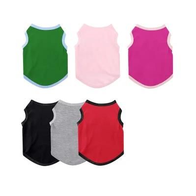 6 Pieces Dog Shirts Pet Puppy Blank Clothes Breathable Dog Plain Shirts Soft Puppy T-Shirts Clothes Outfit for Dogs Cats Puppy