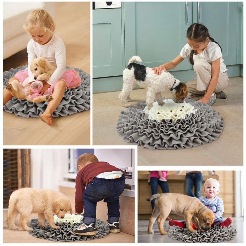 Puzzle Game Foraging Training Dog Interactive Pet Snuffle Feeding Dog Mat