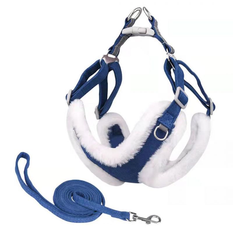 No Pull Pet Harness Cat Harness Vest Soft Fur Bordure Dog Harness