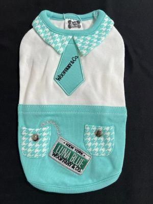 Vuna Blue Wooffany &amp; Co. Pet Products Pet Shirt Pet Accessories Dog Clothes Designer Clothes