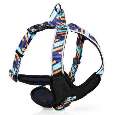 High Quality Pet Supply Printed Polyester Pet Harness Lightweight Pet Chest Harness
